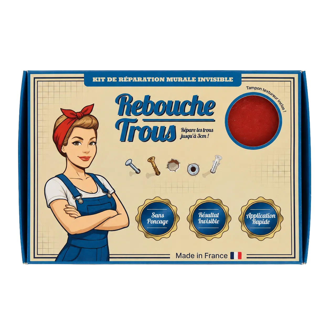 Kit de Réparation Murale – Finition Lisse Rebouche Trous